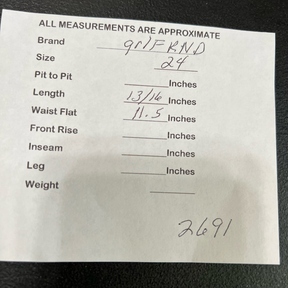 Grlfrnd Denim Rhoda Mini Skirt Blue Distressed Denim 5-Pockets USA 24 New - Picture 5 of 7